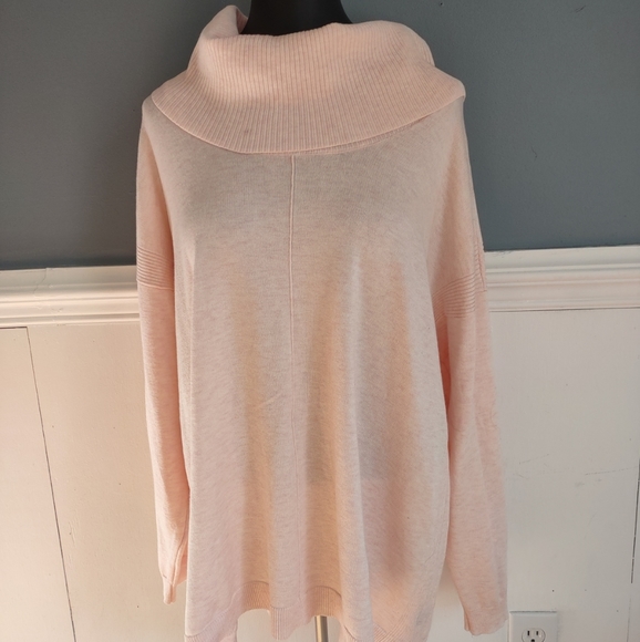 Verve Ami Size 1X Light Pink Knit Pullover Sweater - Picture 2 of 8